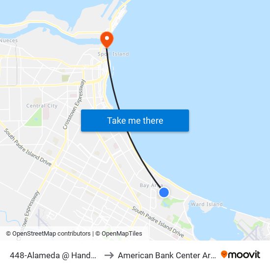 448-Alameda  @  Handover to American Bank Center Arena map