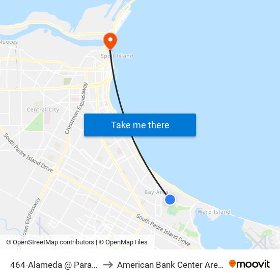 464-Alameda @ Parade to American Bank Center Arena map