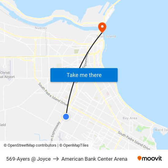 569-Ayers @ Joyce to American Bank Center Arena map