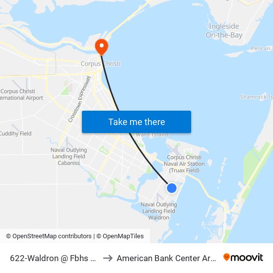 621-Waldron @ Purdue to American Bank Center Arena map