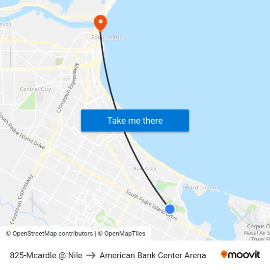 825-Mcardle @ Nile to American Bank Center Arena map