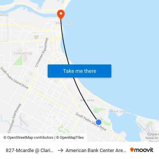 827-Mcardle  @  Clarion to American Bank Center Arena map