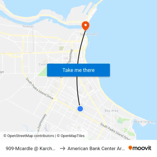 909-Mcardle @ Karchmer to American Bank Center Arena map