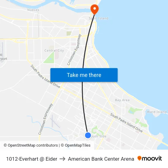 1012-Everhart @ Eider to American Bank Center Arena map