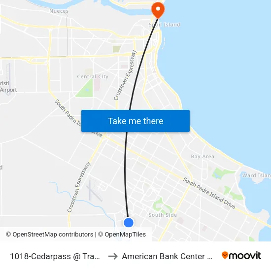 1018-Cedarpass @ Trappers to American Bank Center Arena map