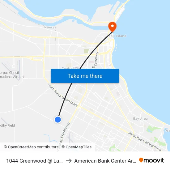 1044-Greenwood @ Lands to American Bank Center Arena map