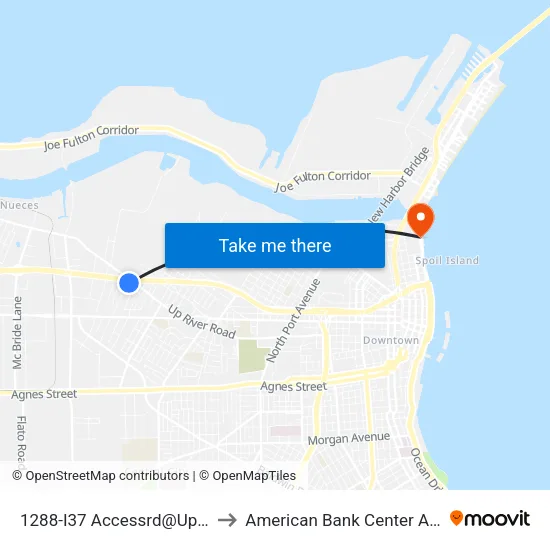 1288-I37 Accessrd@Upriver to American Bank Center Arena map