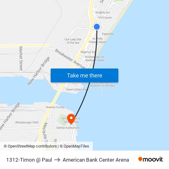 1312-Timon @ Paul to American Bank Center Arena map