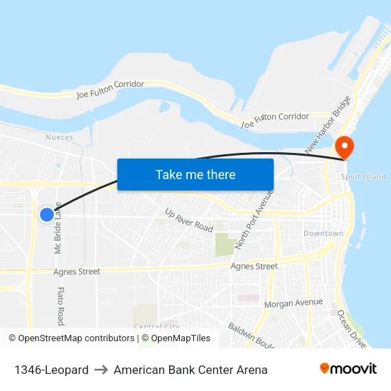 1346-Leopard to American Bank Center Arena map