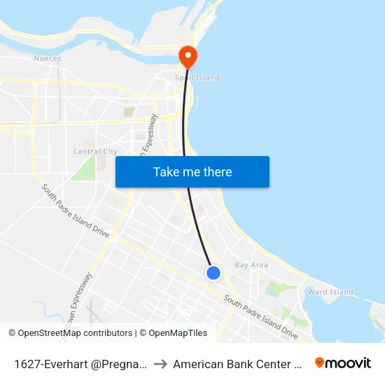 1628-Everhart @ Burney to American Bank Center Arena map