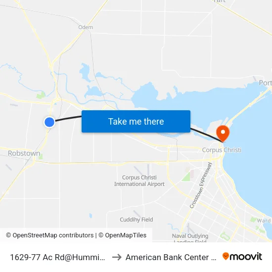 1629-77 Ac Rd@Hummingbird to American Bank Center Arena map