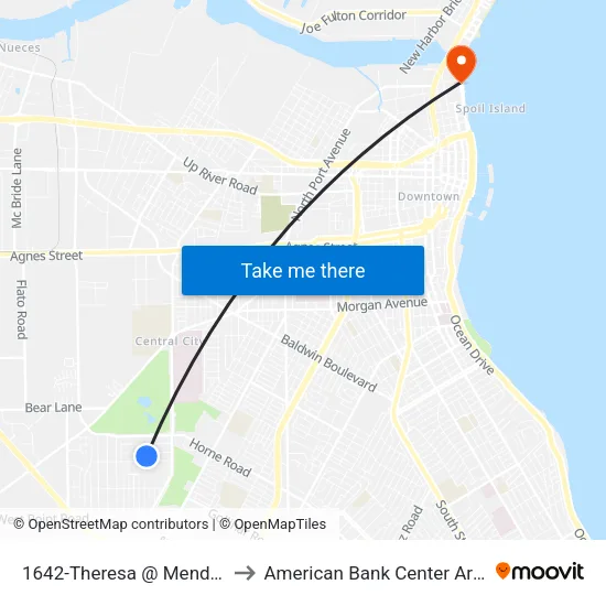 1642-Theresa @ Mendoza to American Bank Center Arena map