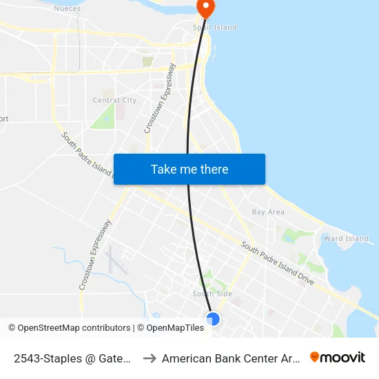 2543-Staples @ Gateway to American Bank Center Arena map