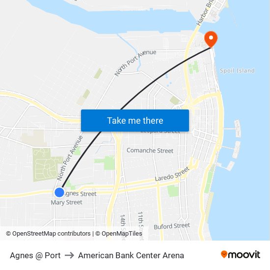 Agnes  @  Port to American Bank Center Arena map