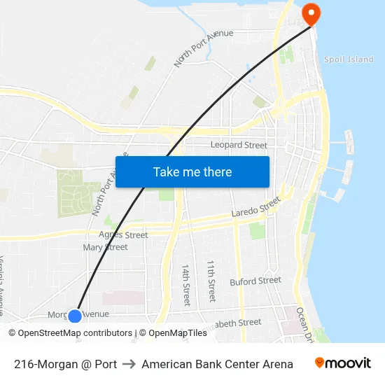 216-Morgan  @  Port to American Bank Center Arena map