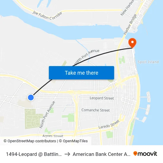 1494-Leopard @ Battlin Buc to American Bank Center Arena map