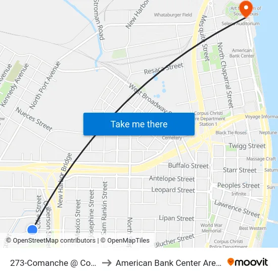 273-Comanche @ Coke to American Bank Center Arena map