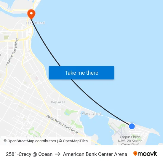 2581-Crecy @ Ocean to American Bank Center Arena map