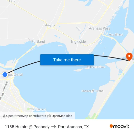 1185-Hulbirt @ Peabody to Port Aransas, TX map