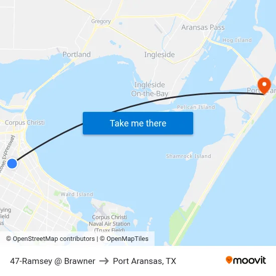 47-Ramsey @  Brawner to Port Aransas, TX map