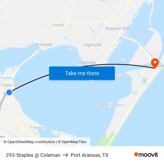 293-Staples  @  Coleman to Port Aransas, TX map