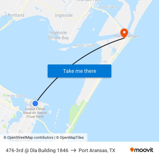 473-3rd @ Building 10 to Port Aransas, TX map