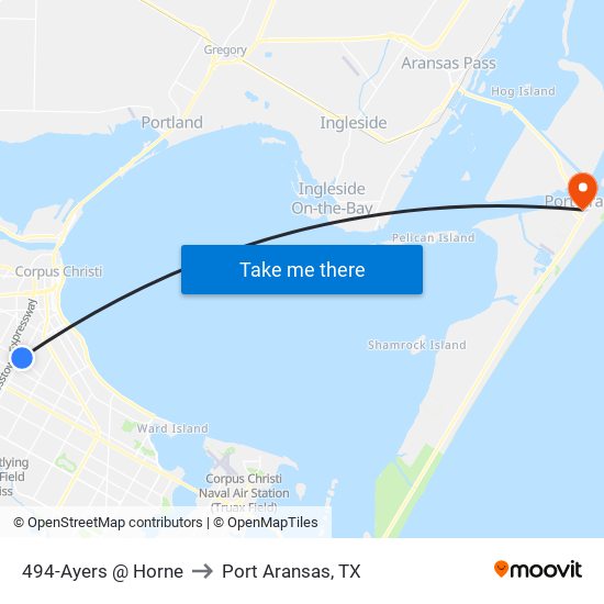 494-Ayers @ Horne to Port Aransas, TX map