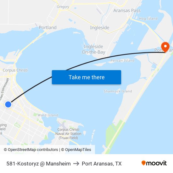 581-Kostoryz @ Mansheim to Port Aransas, TX map