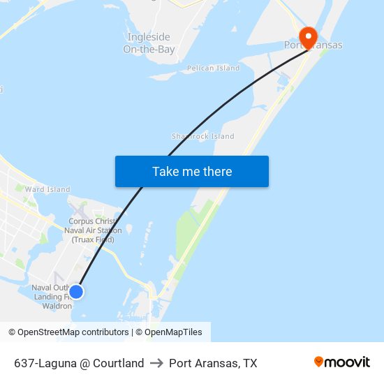 637-Laguna @ Courtland to Port Aransas, TX map