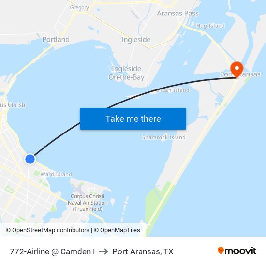 772-Airline  @  Camden I to Port Aransas, TX map