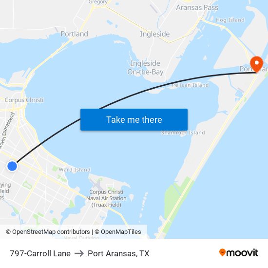 797-Carroll Lane to Port Aransas, TX map