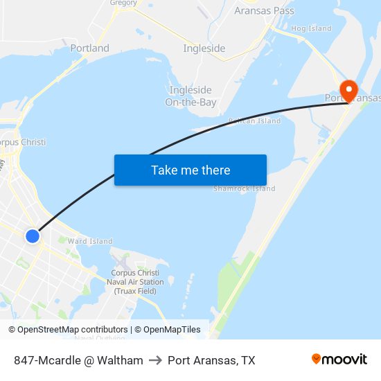 847-Mcardle  @  Waltham to Port Aransas, TX map