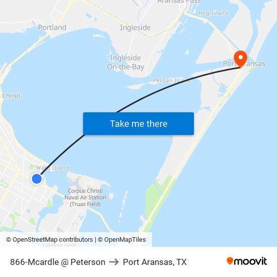 866-Mcardle  @  Peterson to Port Aransas, TX map