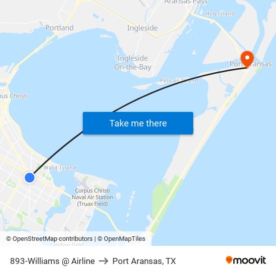 893-Williams @ Airline to Port Aransas, TX map