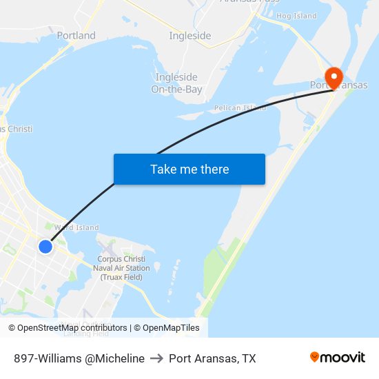 897-Williams @Micheline to Port Aransas, TX map