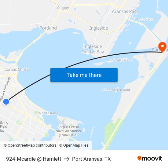 924-Mcardle @ Hamlett to Port Aransas, TX map