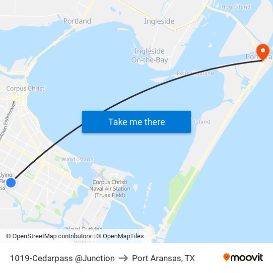 1019-Cedarpass @Junction to Port Aransas, TX map