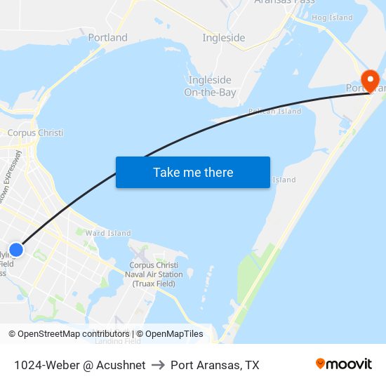 1024-Weber @ Acushnet to Port Aransas, TX map