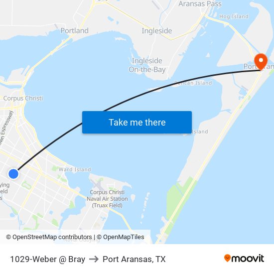 1029-Weber @ Bray to Port Aransas, TX map