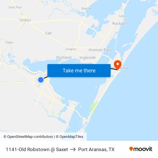 1141-Old Robstown @ Saxet to Port Aransas, TX map