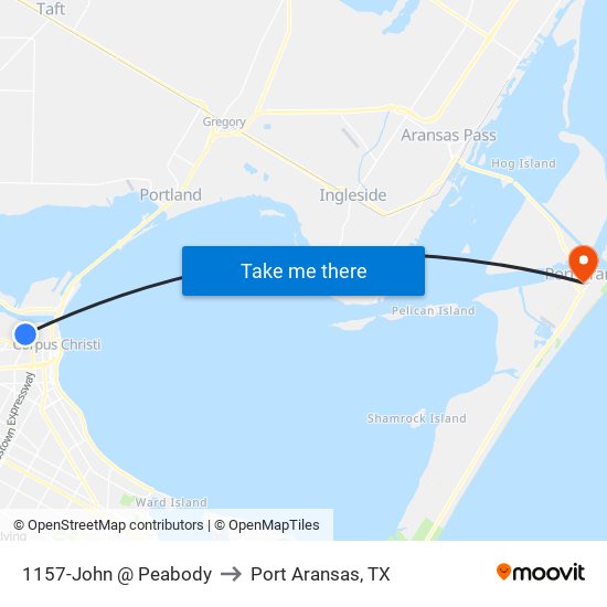 1157-John @ Peabody to Port Aransas, TX map