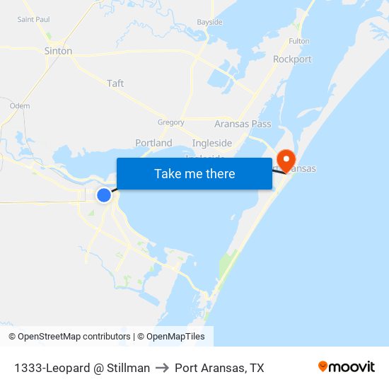 1333-Leopard @ Stillman to Port Aransas, TX map