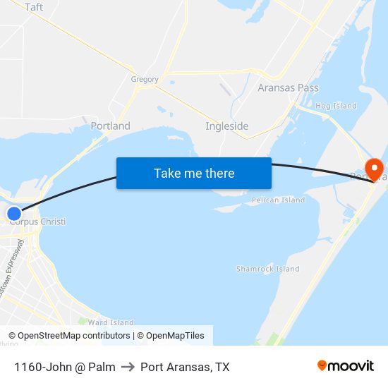 1160-John @ Palm to Port Aransas, TX map