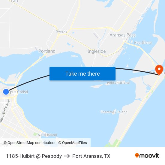 1185-Hulbirt @ Peabody to Port Aransas, TX map