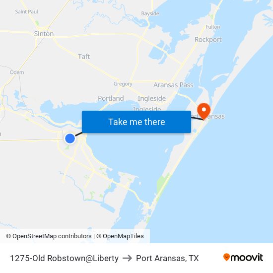 1275-Old Robstown@Liberty to Port Aransas, TX map