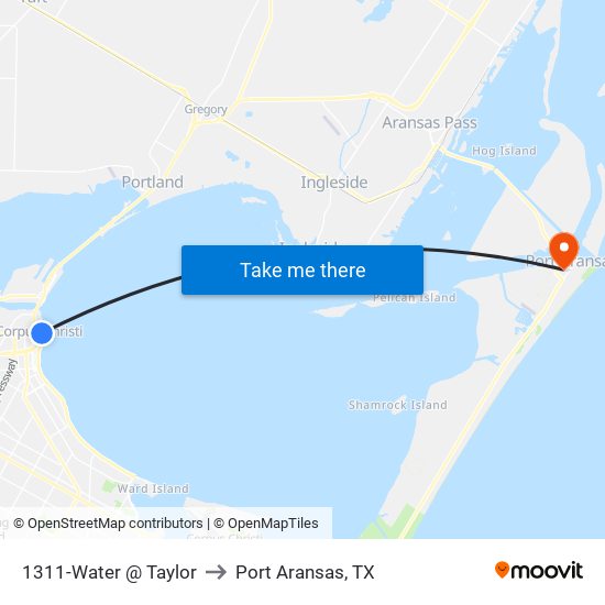 1311-Water @ Taylor to Port Aransas, TX map