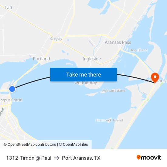 1312-Timon @ Paul to Port Aransas, TX map