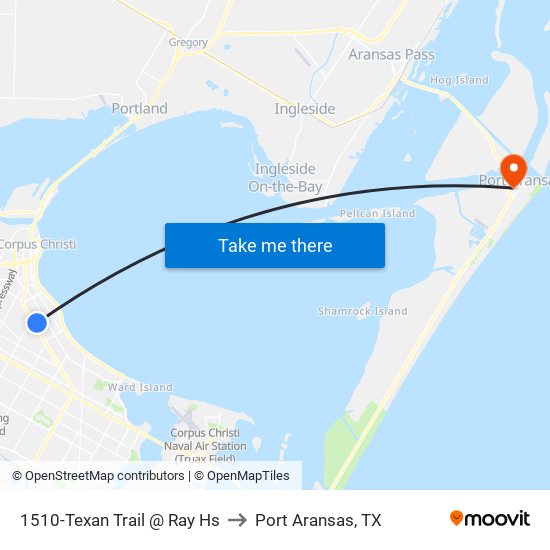 1510-Texan Trail @ Ray Hs to Port Aransas, TX map