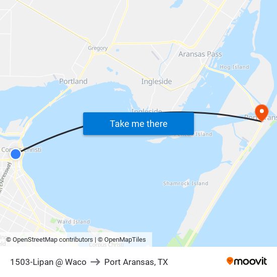 1503-Lipan @ Waco to Port Aransas, TX map