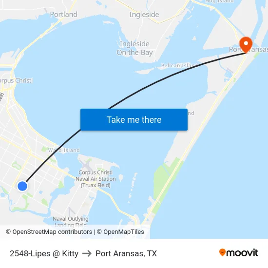 2548-Lipes @ Kitty to Port Aransas, TX map